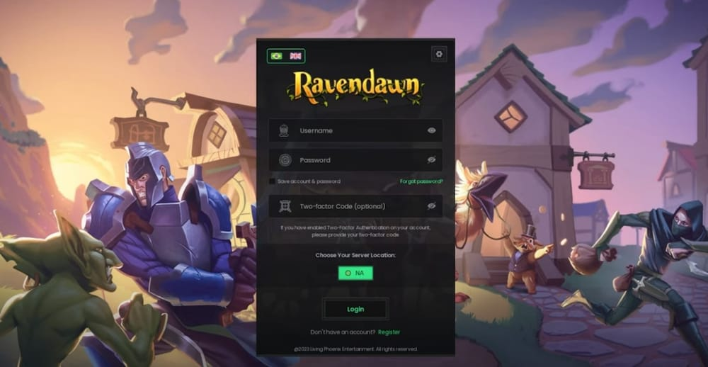 Login de Acesso Ravendawn