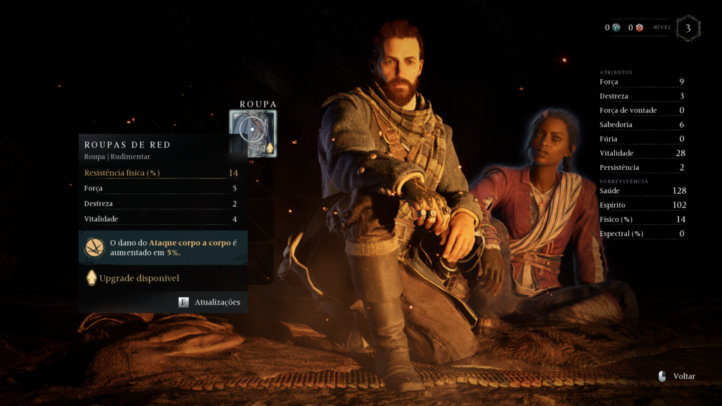 Sistema de equipamentos e atributos do Banishers Ghhosts of New Eden