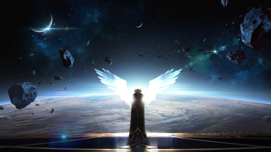 Lost Ark Roadmap de atualizações, na imagem a cena de uma personagem de costas com a visão global de um mundo.