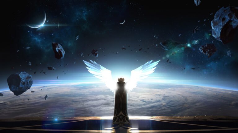 Lost Ark Roadmap de atualizações, na imagem a cena de uma personagem de costas com a visão global de um mundo.