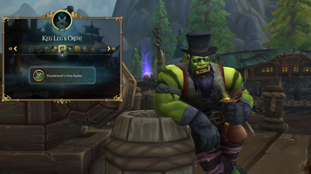 Sistema de conquistas do modo Battle Royale Plumderstorm do World of Warcraft